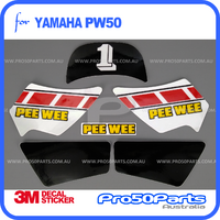(PW50) - Decal Graphics Peewee Style (Black, White, Red)