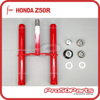 (Z50R) - Front Fork Steering Column (Red, Triple Tree)