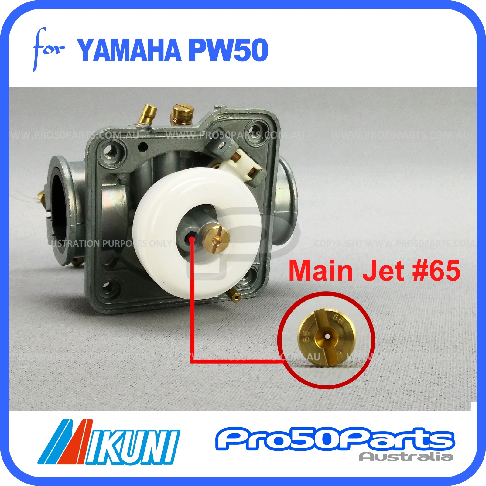 (PW50) Main Jet 65 (for Genuine Mikuni Carburetor)