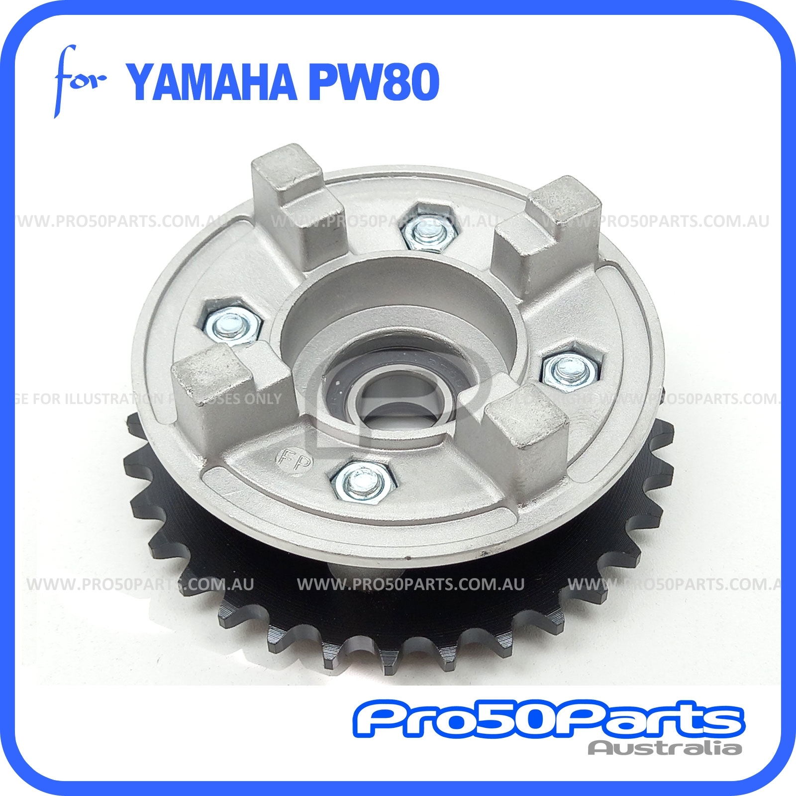 Yamaha PW80 Rear Sprocket Hub, Sprocket Clutch Hub