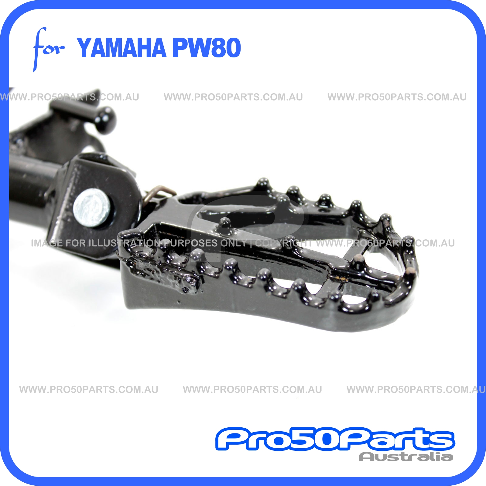 Yamaha PW80 Footpeg Mounting Bracket with Foot Peg