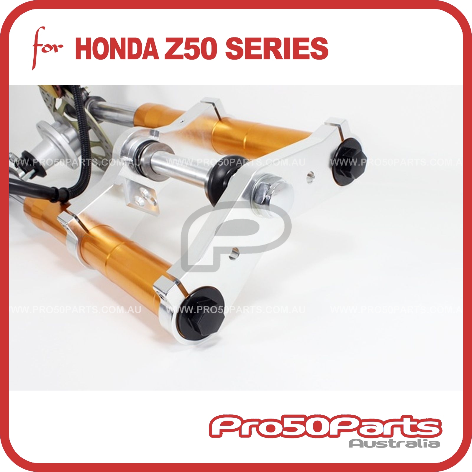 Aftermarket Honda Monkey Z50 Front Fork Upside Down Disk Brake setup