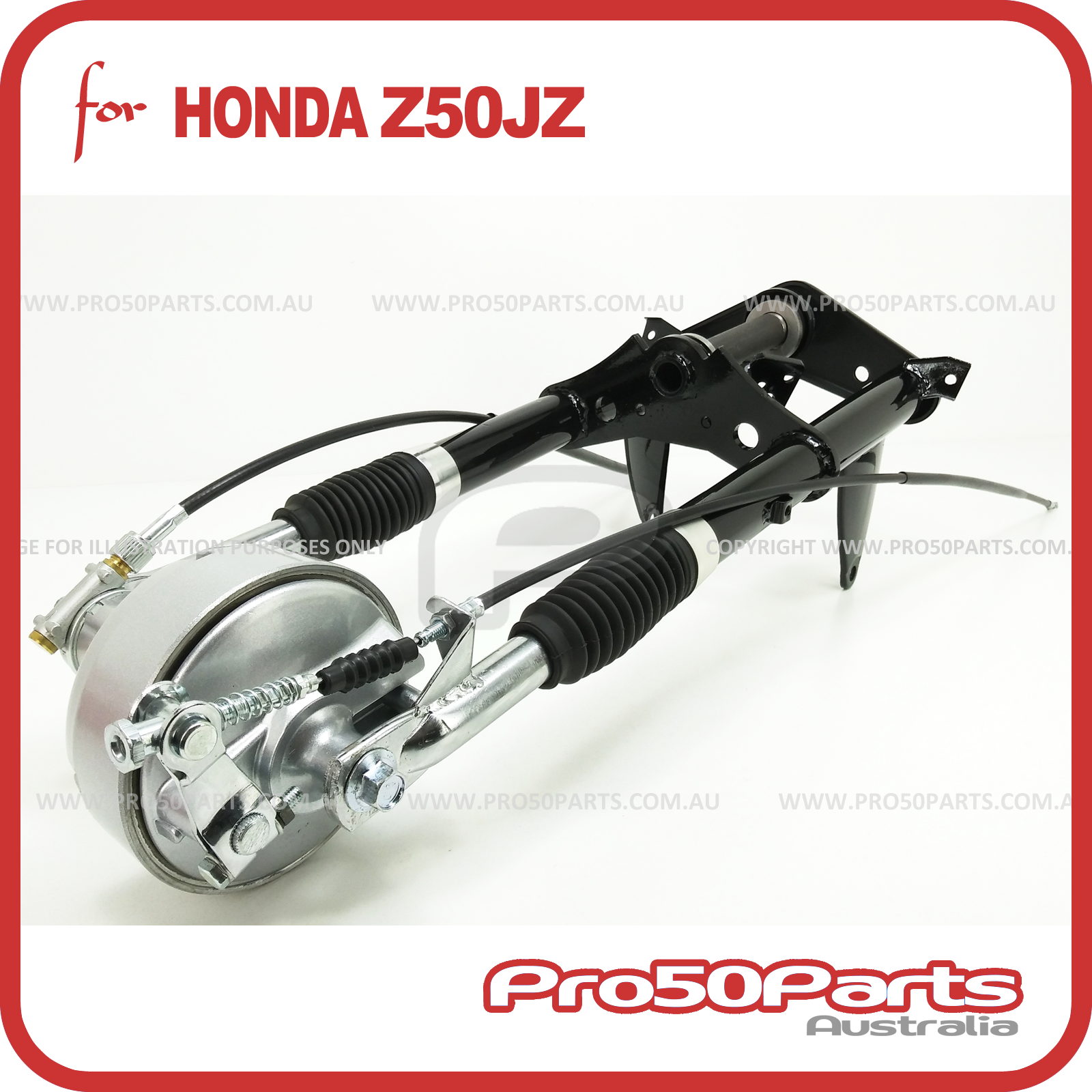 Aftermarket Honda Monkey Z50 Front Fork Set Drum Brake