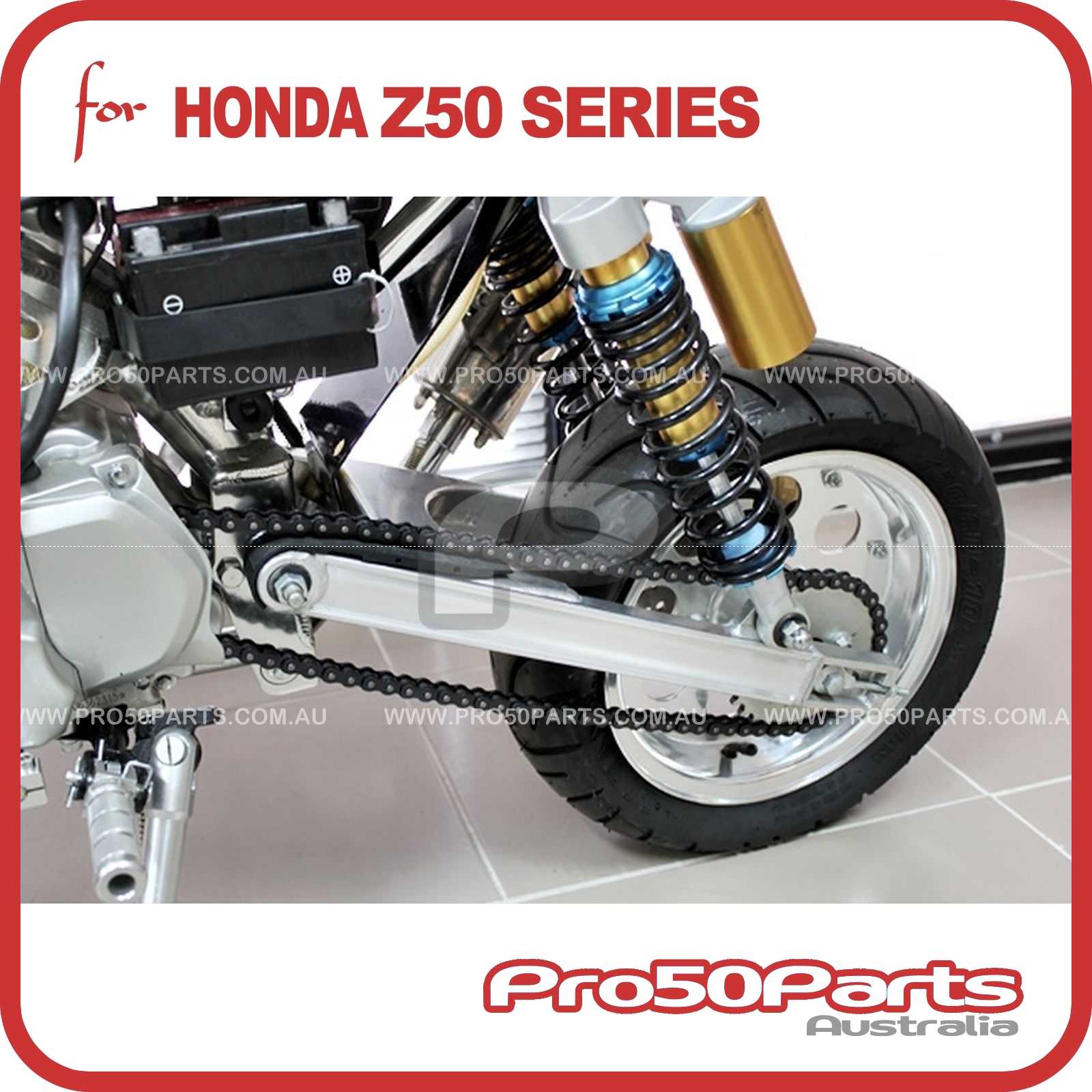 Honda Z50 Monkey Aftermarket, Rear Swing Arm, Ally Swing Arm, Extended 5cm