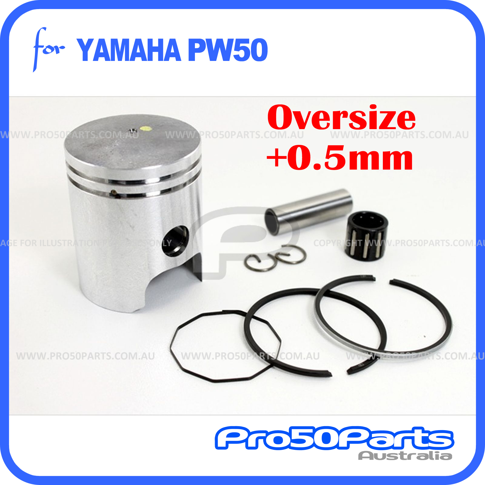 AHL 62mm Piston and Piston Rings Pin Clips Kit for YAMAHA LC135 :  Amazon.co.uk: Automotive