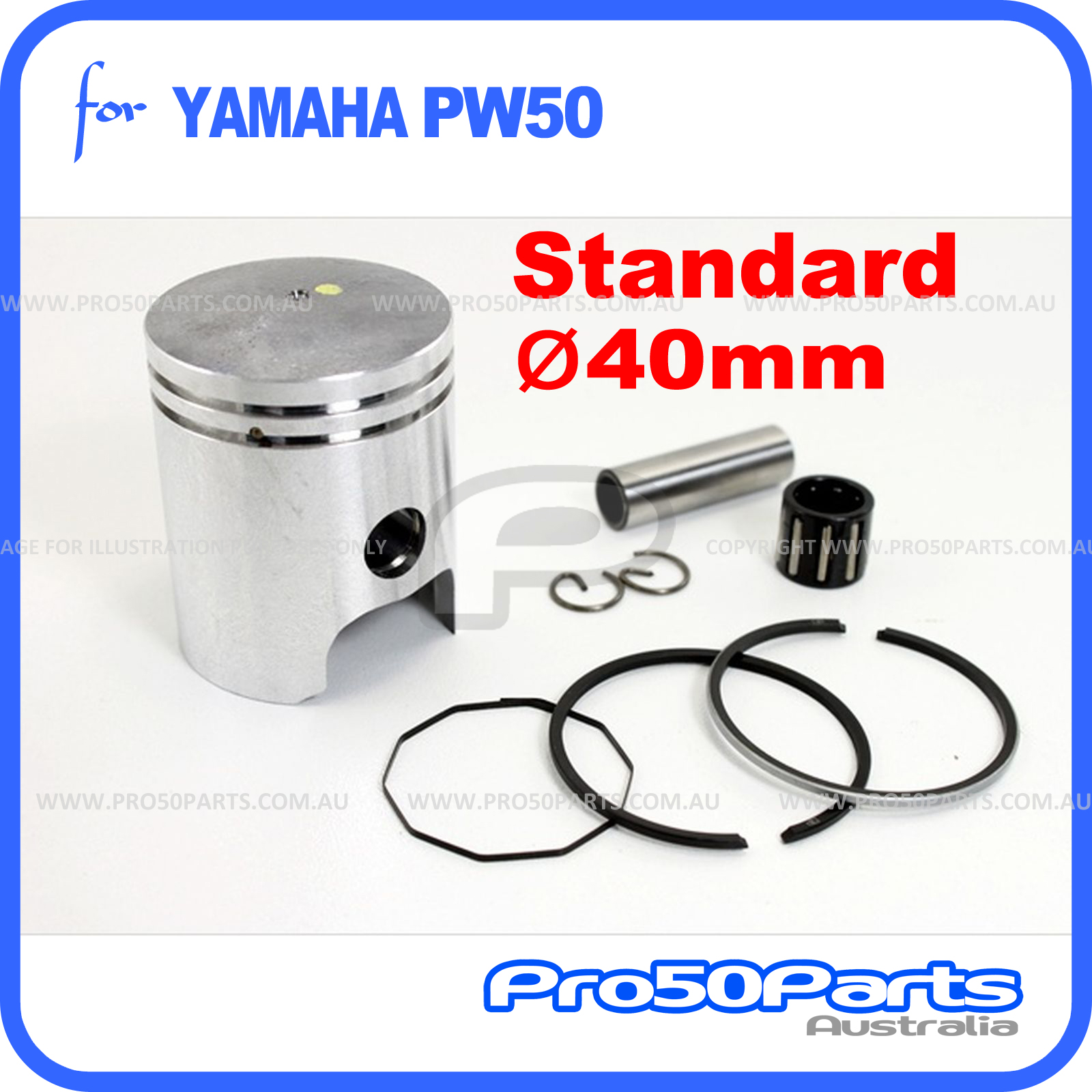 cciyu cciyu Engine Cylinder Piston Gasket Kit Compatible for Yamaha PW50 60cc 81 82 83 84-2009 Piston Rings 