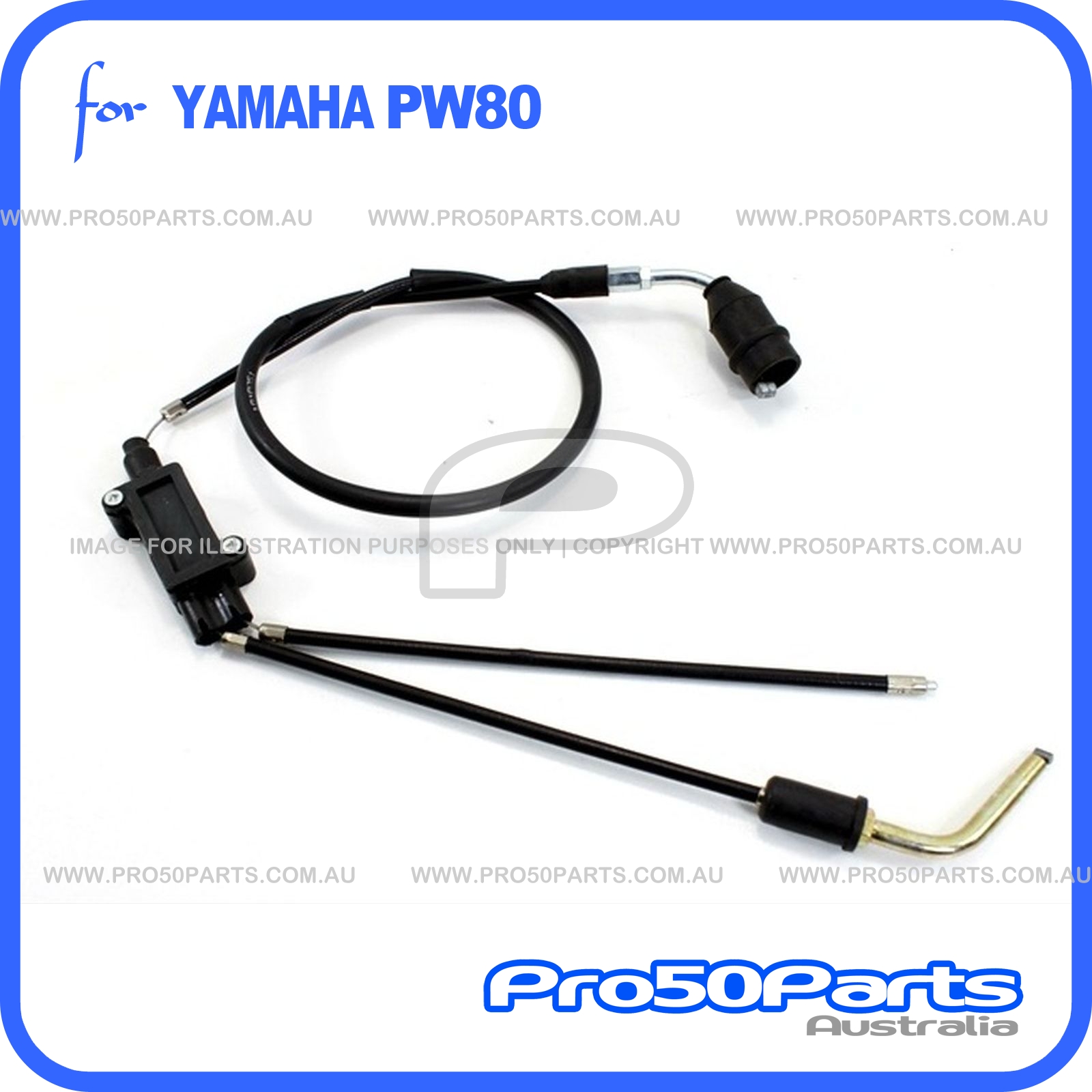 QAZAKY Throttle Cable Pull Choke Cable for Yamaha PW80 BW80 Y-Zinger Dirt Bike Motorcycle PW BW 80 