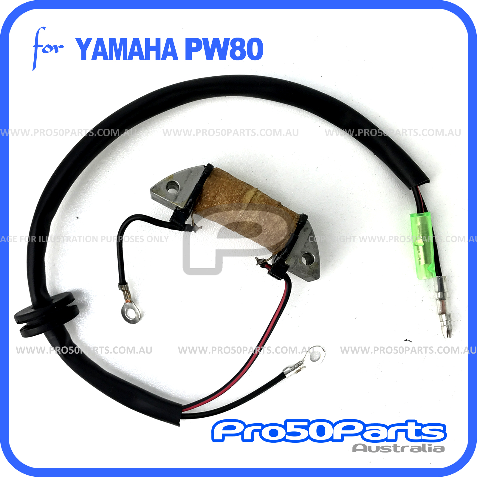 YAMAHA PW80 PW 80 IGNITION COIL PLUG ASSEMBLY NEW V CO10 