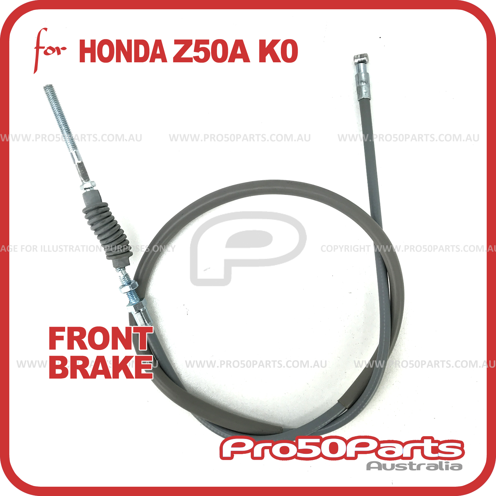 Honda Z 50 K Monkey Cable Front Brake Reproduktion New 77cm 