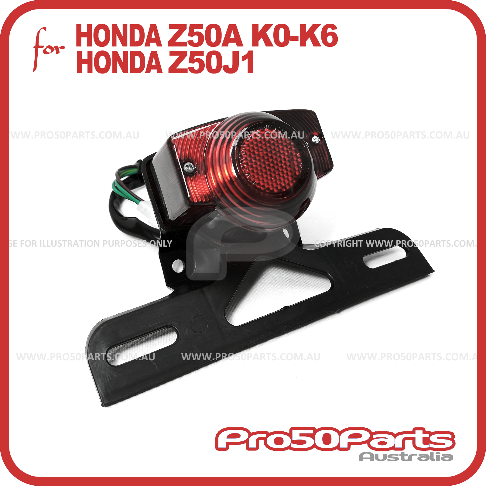 Honda Z50 Z50M C100 CA100 C102 C105 CA105T C110 C200 Taillight Lens – AM Supercub AM/421