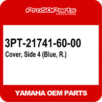 (Yamaha OEM) PW50 - Cover, Side 4 (Blue, R.)