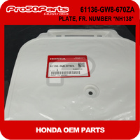 (Honda OEM) Z50R - Plate, Front Number *Nh138* (Shasta White) (1988, 91-99)