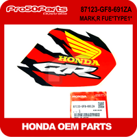 (Honda OEM) QR50 - MARK, R FUEL *TYPE1*