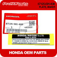 (Honda OEM) PLATE, MAKER