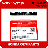 (Honda OEM) NAME PLATE