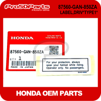 (Honda OEM) LABEL, DRIVE *TYPE1*