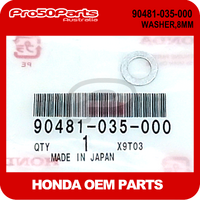 (Honda OEM) WASHER, 8MM