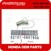 (Honda OEM) Z50 - Bolt,Hex.,8X16 (92000-08016) 