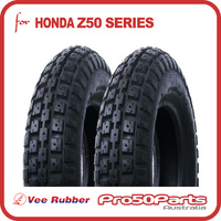 *** Vee Rubber *** (2pcs) Tyre & Tube (3.50-8", Off-Road Tyre)