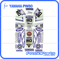 (PW80) - Yamaha PW80 Motorcross Decal Sticker Kit - Blue