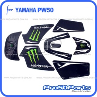 (PW50) - Sticker Decal Graphics Set B (Monster Engergy)