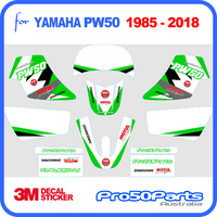 (PW50) - Decal Graphics PW Style (Green) - Pro50parts