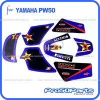 (PW50) - Sticker Decal Graphics Set B (Rockstar)