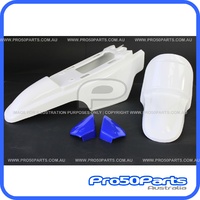 (PW50) - Plastics Fender Cover Set (White + Blue)