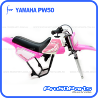 (PW50) - Package Of Plastics Fender Cover (Hot Pink), Fuel Tank (White), Seat (Black) + Decal (Gtmotor) + Bolt
