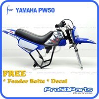 (PW50) - Package Of Plastics Fender Cover (Blue), Fuel Tank (Black), Seat (Black) + Decal (Pro50 Grey) + Bolt Kit