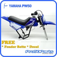 (PW50) - Package Of Plastics Fender Cover (Blue), Fuel Tank (Black), Seat (Black) + Decal (Gtmotor Blue) + Bolt Kit