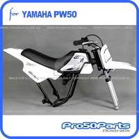 (PW50) - Package Of Plastics Fender Cover (White), Fuel Tank (Black), Seat (Black) + Freebies (Fender Bolt, Gt Black Decal)