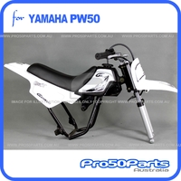 (PW50) - Package Of Plastics Fender Cover (White & Black), Fuel Tank (Black), Seat (Black) + Freebies (Fender Bolt, Gt Black Decal)