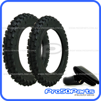 (Anlida) Tyre & Tube (2.50-10", 2pcs)