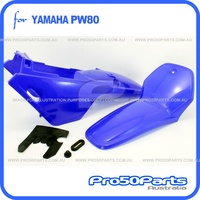 (PW80) - Plastics Fender Cover Set (Original Blue, Yamaha Style)