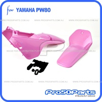 (PW80) - Plastics Fender Cover Set (Original Pink, Yamaha Style)