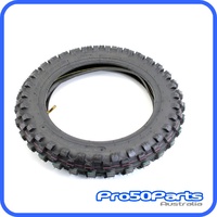 (PW80) - Tyre, Rear Tyre And Tube 80/100X12", 3.00X12"