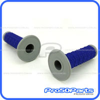 Throttle Grip Set (Diamond, Blue)