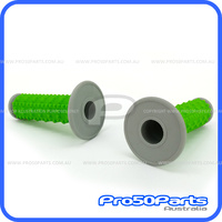 Throttle Grip Set (Diamond, Green)