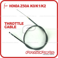 (Z50A/J1) Throttle Cable (Reproduction Cable, Grey Colour +10mm)
