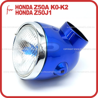 Z50A/ Z50J1 Headlight Complete,  Candy Sapphire Blue (6v, with Neutral Indicator, Steel Case)