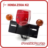 Z50A K2 - Tail Light Bracket Complete (Inc. Tail Light & Turning Light 6V)