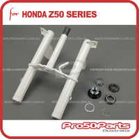 (Z50) Front Fork Steering Column (White, Triple Tree)