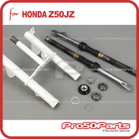 (Z50JZ) - Front Fork Set (White, Inc. Triple Tree, Steering Bearing Kit)