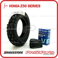 (Bridgestone) Tyre & Tube - 3.50-8", 33J TT