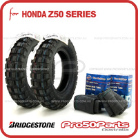 (Bridgestone) Tyre & Tube - 3.50-8", 33J TT (2pcs)