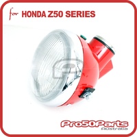 Headlight & Speedometer Assy (12v, Single Indicator, Red)