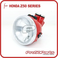 Headlight & Speedometer Assy (12v, 3 Indicators, Red)
