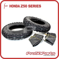 (2pcs) Tyre & Tube (3.50-8", Off-Road Tyre)