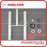 (Z50R) - Front Fork Steering Column (Matte White Base, Triple Tree)